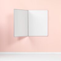 Drievlaks whiteboard met RC-10 frame - Wit emaillestaal