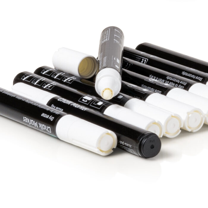 Glasbord markers - Wit - Set van 10 stuks - Afbeelding 1