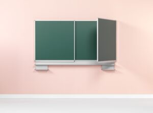 Vijfvlaks schoolbord - Krijt groen - Vaste muurmontage - Afbeelding 3