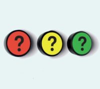 Impressiemagneet - Vraagteken - Set van 5 stuks