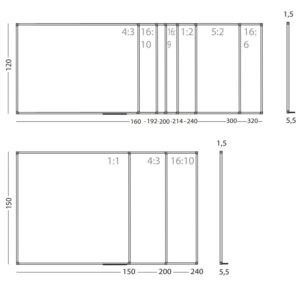 Projectiebord Softline voor pen projector – muurmontage - Afbeelding 7