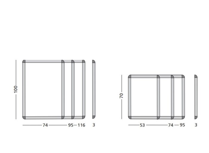 Binnen-/buitenvitrine Rondo - Glazen vleugeldeur - Afbeelding 5