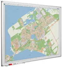Whiteboard bedrukt met stadsplattegrond - Magnetisch met Softline frame - Afbeelding 14