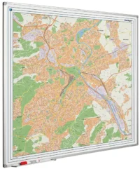 Whiteboard bedrukt met stadsplattegrond - Magnetisch met Softline frame - Afbeelding 10