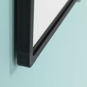 Whiteboard - Wit gelakt staal - Zwart Softline frame - Afbeelding 3