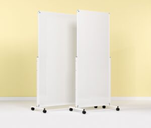 Dubbelzijdig whiteboard op wielen - Wit emaille - Afbeelding 5
