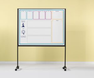 Dubbelzijdig Workboard op wielen - Bedrukt (full colour)