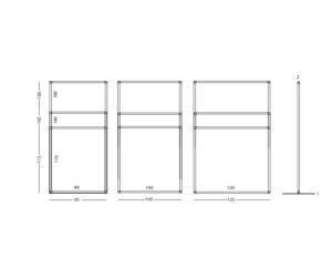 Scheidingswand met dubbelzijdig whiteboard - Afbeelding 8