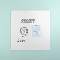 Frameloos whiteboard - Gelakt staal