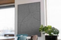 Akoestische Kunst - GEO Extra Large - 160x120 cm - Donkergrijs