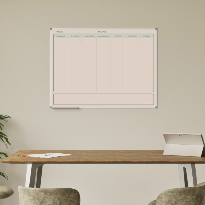 Elegance Weekplanner - Magnetisch planbord - 90x120 cm - Afbeelding 2